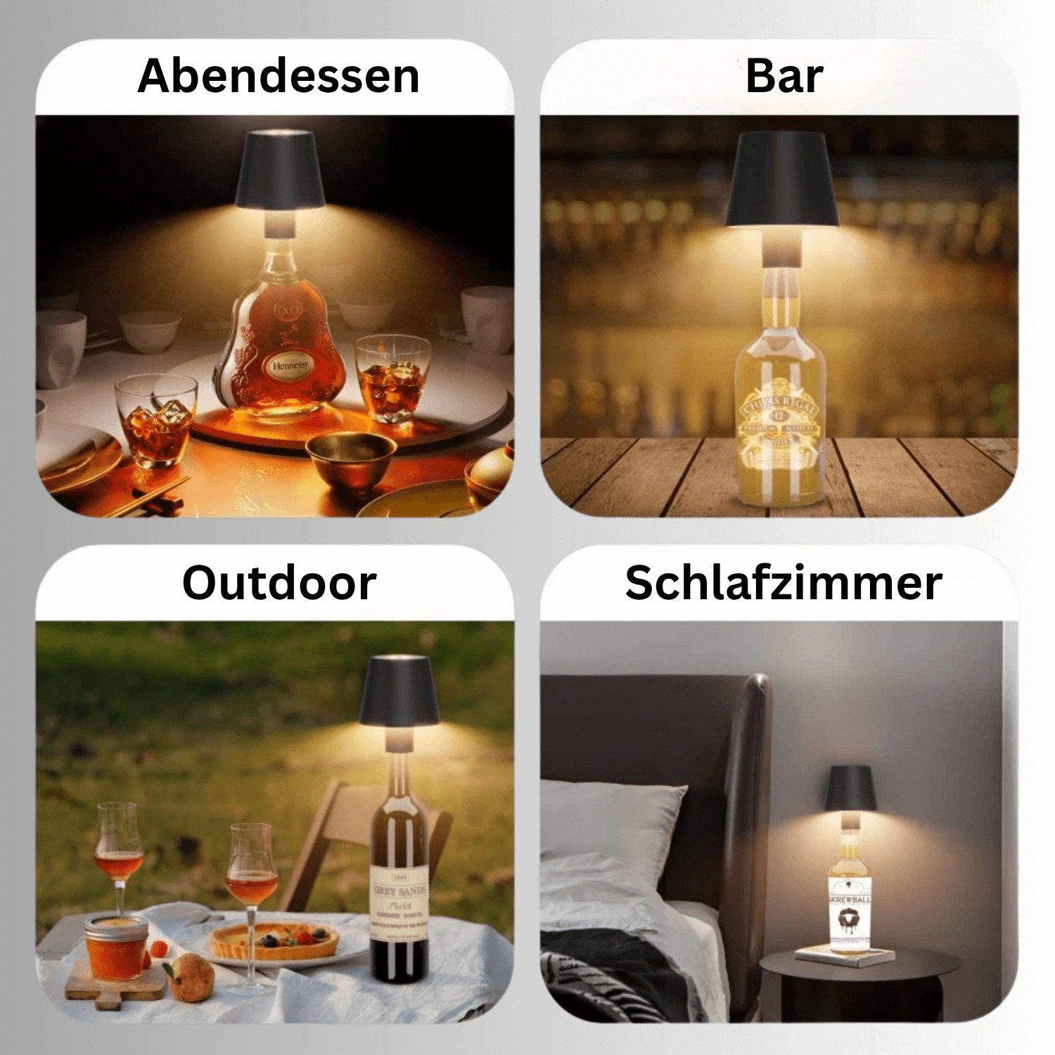 Blinqo Kabellose LED-Flaschenlampe